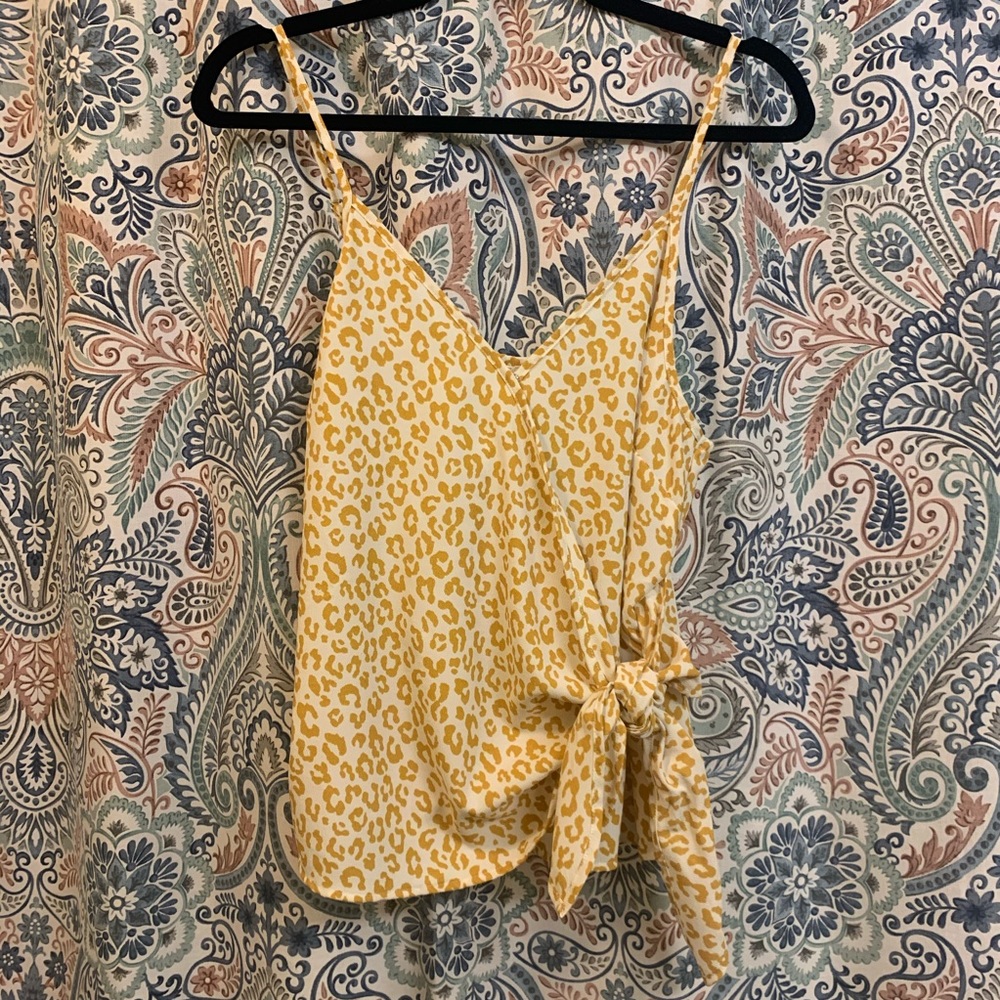 NWT Leopard print wrap tank top